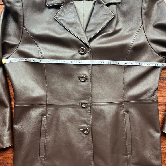 Buttery Soft Brown Leather jacket blazer Croftt & Barrow light Fall - Picture 5 of 12
